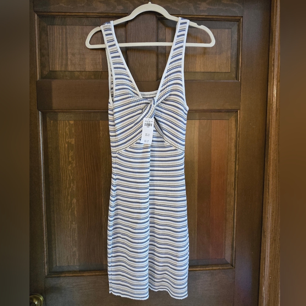 Abercrombie & Fitch Blue and White Striped Mini Dress
